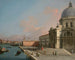 Venise, Grand Canal sett österut med Santa Maria della Salute - Canaletto — vy av konstverket