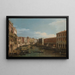 Venise, den stora kanalen sett från Ca' Da Mosto mot Rialto-bron - Canaletto — inramlat konstverk på väggen