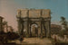 Vue de l'Arc de Constantin avec le Colisée - Canaletto — vy av konstverket