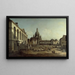 Vue du Neumarkt à Dresde depuis le Jüdenhof - Canaletto — inramlat konstverk på väggen