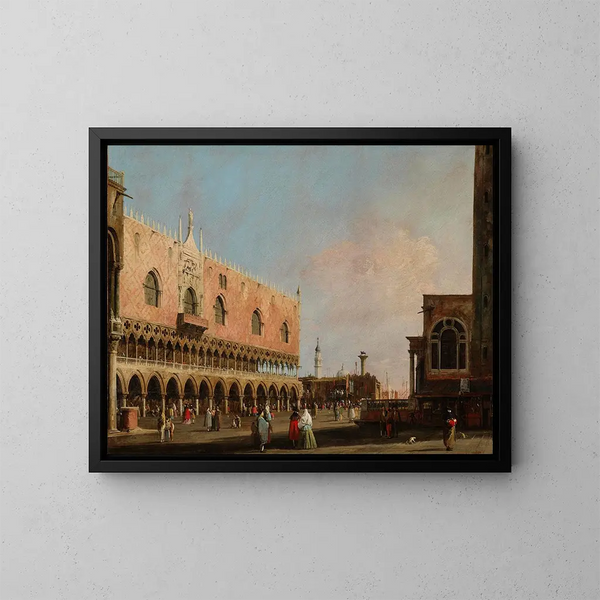 Vue de la Piazzetta San Marco vers le sud - Canaletto — inramlat konstverk på väggen