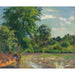 Reproduktion av målningen av ankor på Montfoucaults damm - Camille Pissarro