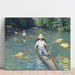 Reproduktion av målningen Canoë sur la rivière Yerres - Gustave Caillebotte
