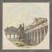 Caprice architectural inomhus av en tempelruin med en staty av Jupiter som tordnar och en figuration av personer - Victor-Jean Nicolle — visat i en interiör