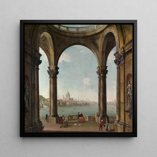 Caprice avec Saint Paul et le vieux pont de Londres - Antonio Joli