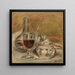 Carafe, glas och sockerbägare - Pierre-Auguste Renoir — inramlat konstverk på väggen
