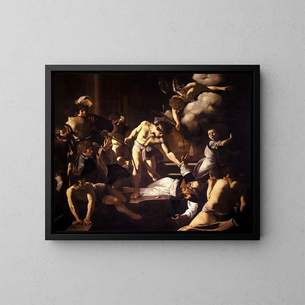 Le Martyre de saint Matthieu - Le Caravage — inramlat konstverk på väggen