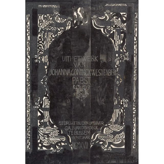 Carel Adolph Lion Cachet - Ontwerp voor boekband van Uit het werk van Johanna Coninckwestenberg Pabst Bussum 1917.webp