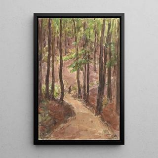 Carel Nicolaas Storm van sGravesande - Bosweg door de heuvels te BadenBaden.webp