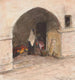 en gatsscen med kvinnor klädda i orientaliska kläder i Chioggia - Carel Nicolaas Storm van sGravesande — vy av konstverket