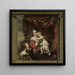 Caritas Joanna de Geer 1629-1691 med sina barn Cécilia Trip 1660-1728 och Laurens Trip född 1662 - Ferdinand Bol — inramlat konstverk på väggen