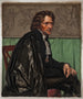 Portrait de Thorvaldsen en costume de l'Académie de San Luca - Carl Balsgaard — vy av konstverket
