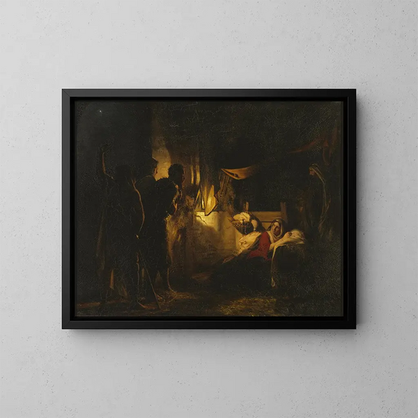 Adoration des bergers - Carl Bloch — inramlat konstverk på väggen