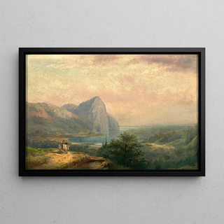 Carl Franz Emanuel Haunold - Der Mondsee mit der Drachenwand in Obersterreich.webp