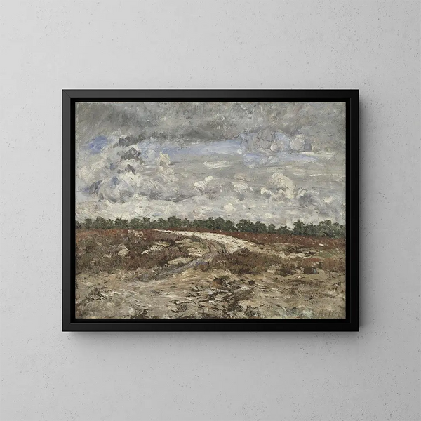 vildmark i Fontainebleau-skogen - Carl Fredrik Hill — inramlat konstverk på väggen