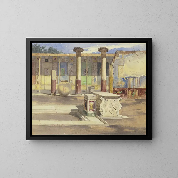 La maison de Méleagre à Pompéi - Carl Friedrich Heinrich Werner — inramlat konstverk på väggen