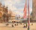 Place Saint-Marc i Venedig - Carl Friedrich Heinrich Werner — vy av konstverket