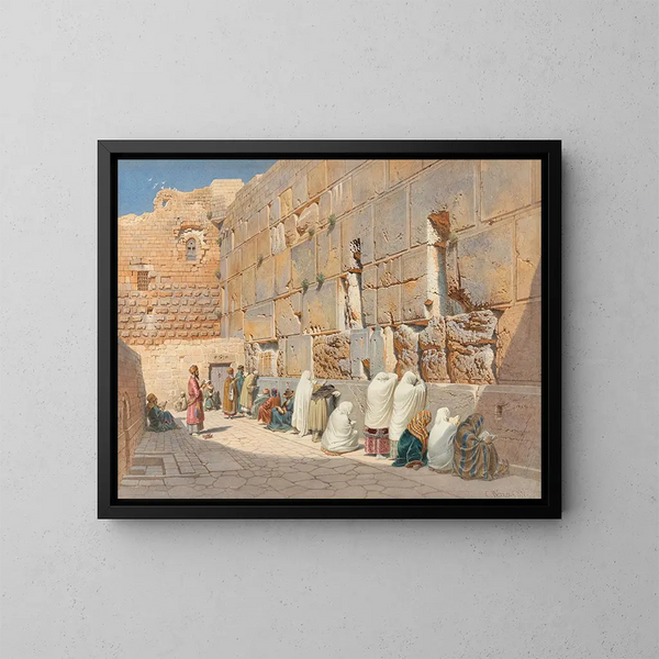 Le Mur des Lamentations à Jérusalem - Carl Friedrich Heinrich Werner — inramlat konstverk på väggen