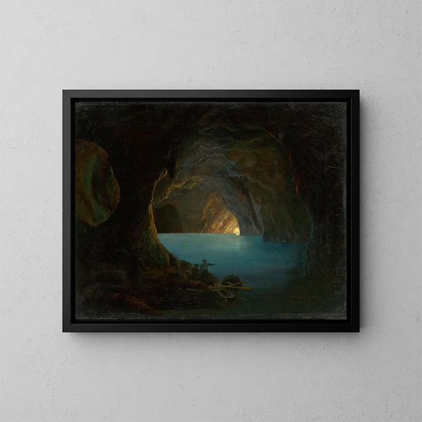 La Grotte Bleue à Capri - Carl Friedrich Seiffert — inramlat konstverk på väggen