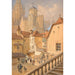 Vue de la cathédrale Saint-Étienne depuis une maison de passage à Wollzeile - Carl Goebel — vy av konstverket