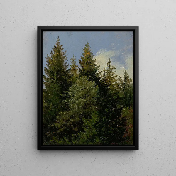 granar - Carl Gustav Carus — inramlat konstverk på väggen