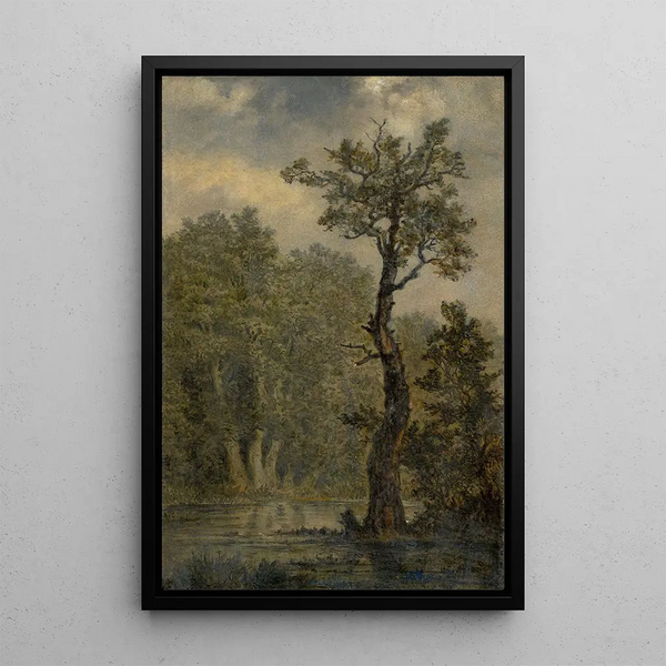 Landskapsbild av skog - Carl Gustav Carus — inramlat konstverk på väggen