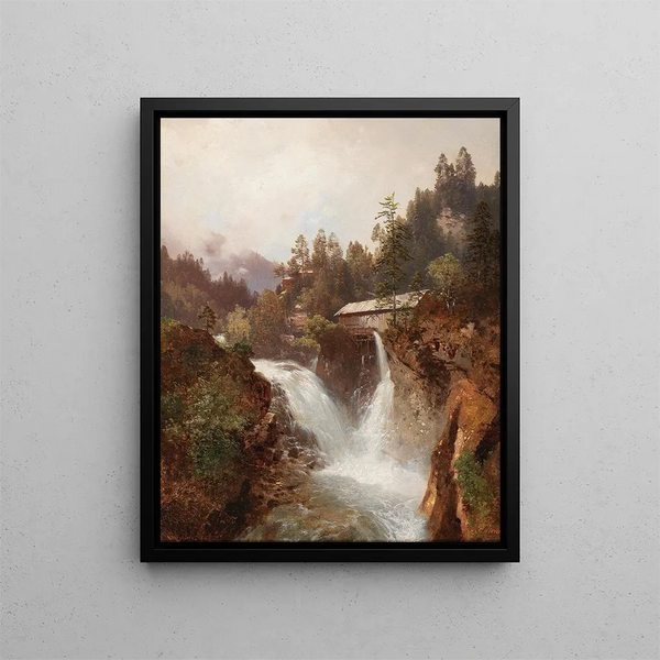Cascade - Carl Hasch — inramlat konstverk på väggen
