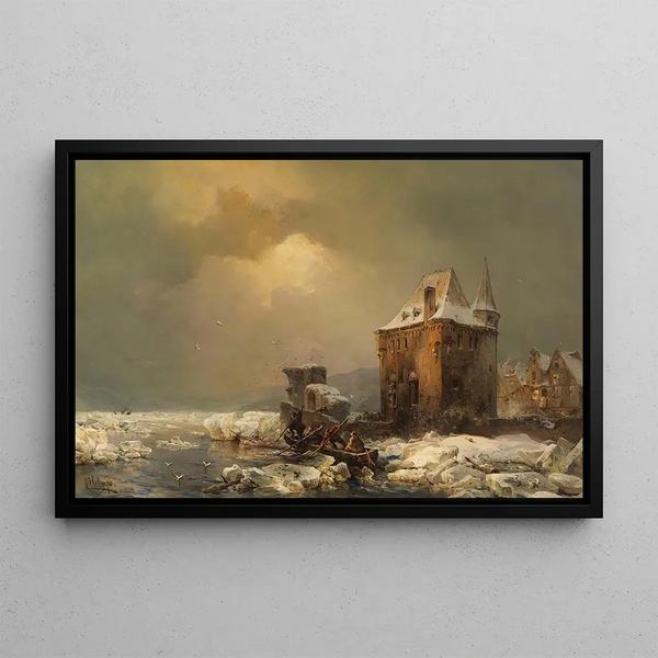 Carl Hilgers - Eisfischer am Wasserschloss.webp