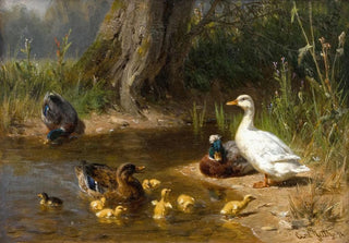 Carl Jutz - Enten am Wasser.webp