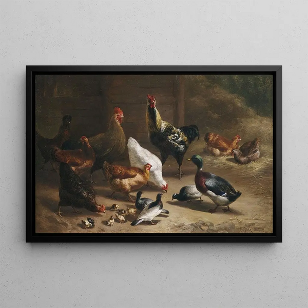Carl Jutz The Elder - Geflgel im Stallinterieur.webp