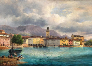 Carl Lafite - A View of Riva on Lake Garda.webp