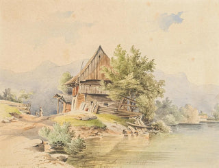 Carl Lafite - Holzhtte am See.webp