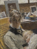 En idyll i studion Konstnärens kvinna och hennes dotter - Carl Larsson — vy av konstverket