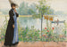Karin vid havet - Carl Larsson — vy av konstverket