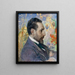 Portrait of Oscar Levertin - Carl Larsson — inramlat konstverk på väggen