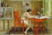 Le modèle écrivant une carte postale - Carl Larsson — vy av konstverket