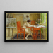 Le modèle écrivant une carte postale - Carl Larsson — inramlat konstverk på väggen
