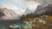 Vue sur le mont Zugspitze et le lac Eibsee - Carl Millner — vy av konstverket