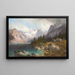 Vue sur le mont Zugspitze et le lac Eibsee - Carl Millner — inramlat konstverk på väggen