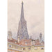 Reproduktion av målningen Tour Saint-Étienne de la maison de l'Ordre Teutonique - Carl Müller