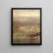 Vue de Vienne depuis une hauteur de ballon de 3000 m au-dessus de la Gloriette de Schönbrunn - Carl Moll — inramlat konstverk på väggen
