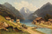 Le Sixenhof vid Achensee-sjön i Tyrol - Carl Prestele — vy av konstverket