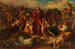 Leopold Graf Kollonitsch leder efter belägringen av Wien 1683 barnen till de kristna fångar som mördades utanför den turkiska lägret - Carl Rahl — vy av konstverket