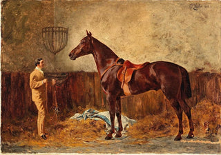 Carl Rudolf Huber - Vor dem Ausritt.webp