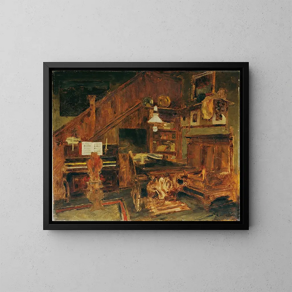 Atelier des artistes à Venise - Carl Schuch — inramlat konstverk på väggen