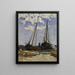 Studie för hamnen i Dordrecht 1880 Göteborgs konstmuseum - Carl Skånberg — inramlat konstverk på väggen
