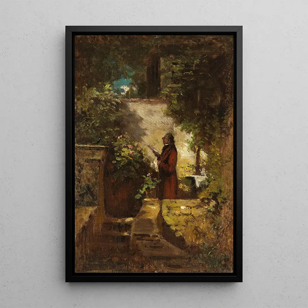 Reproduktion av målningen Le dimanche matin - Carl Spitzweg