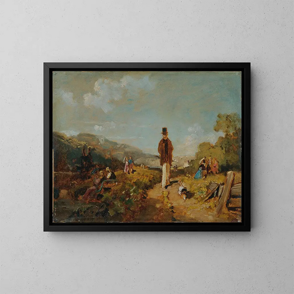 Le Vieil Homme et le Jeune Fille - Carl Spitzweg — inramlat konstverk på väggen