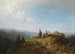 unga flickor i traditionell dräkt på alpstugan - Carl Spitzweg — vy av konstverket