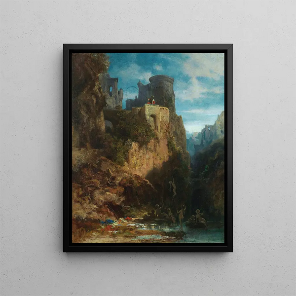 Attrape-sirène - Carl Spitzweg — inramlat konstverk på väggen